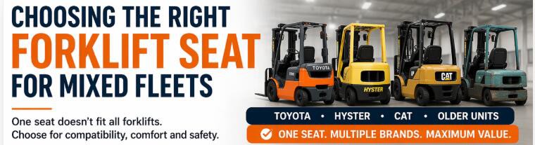 Choosing The Right Forklift Seat For Mixed Fleets Choosing The Right Forklift Seat For Mixed Fleets